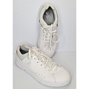 On Cloud The Roger Advantage All White Men's Size US 12 Leather Sneaker 48.99456